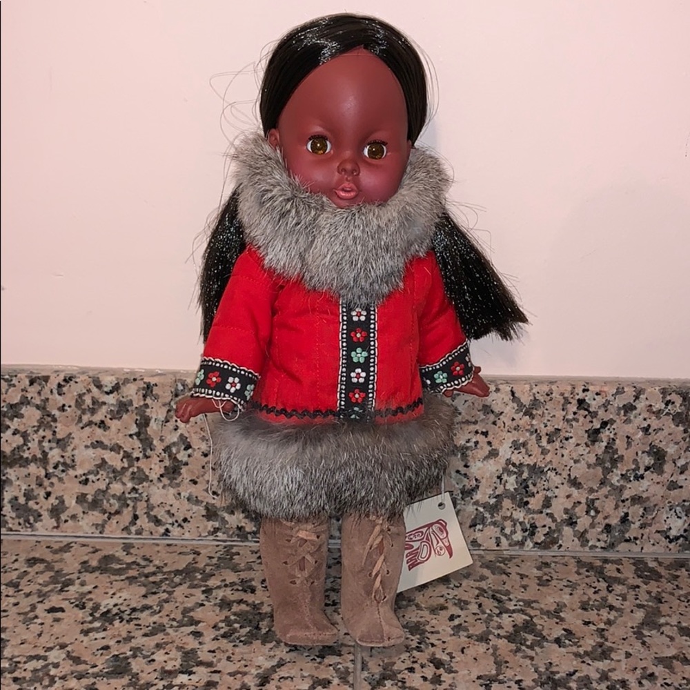 Vintage Handmade Boma Fur Native American Doll